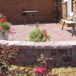 Freestanding wall with patio
